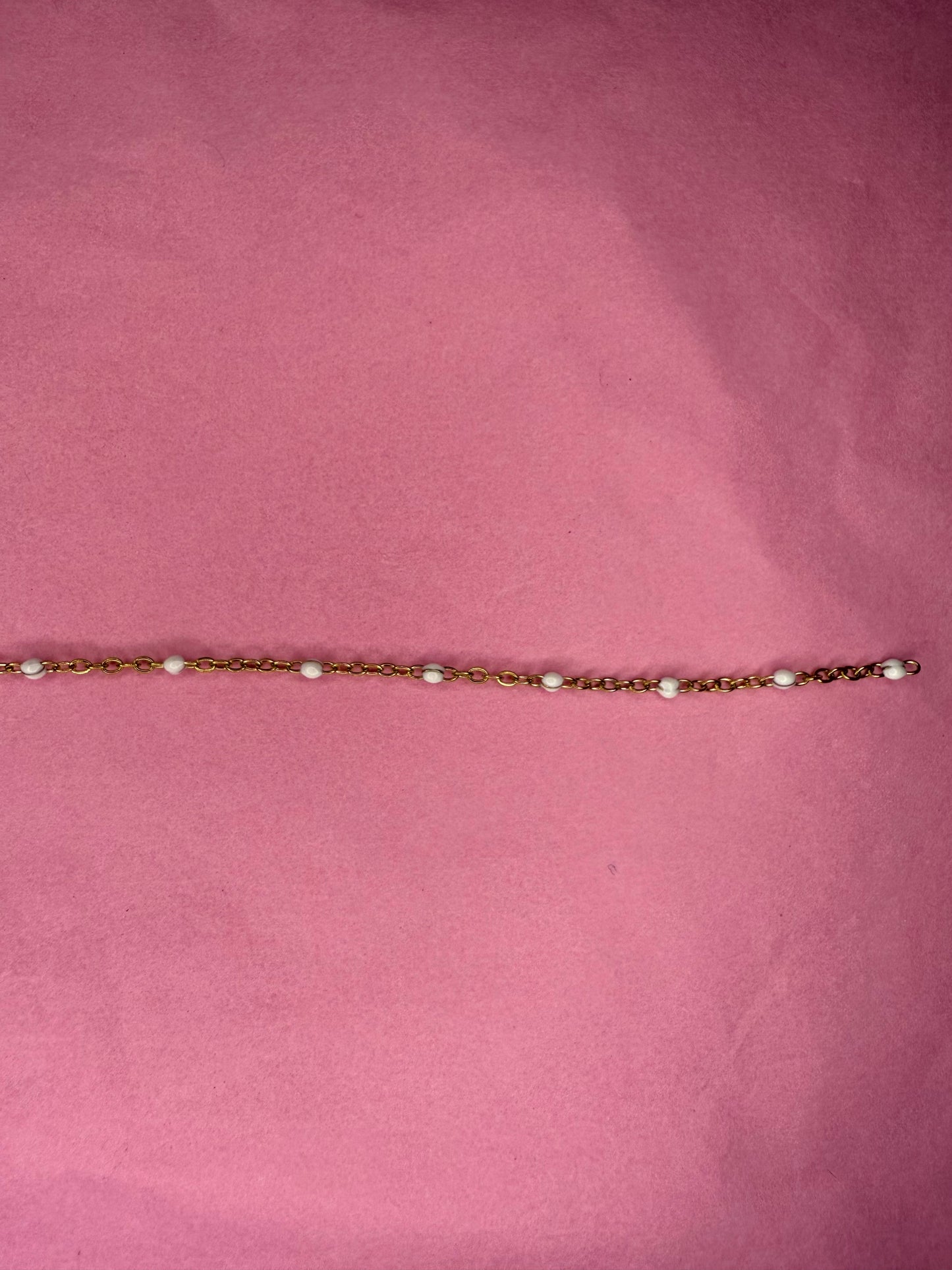 Armband/Kette Gold/Weiss