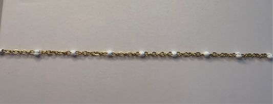 Armband/Kette Gold/Weiss